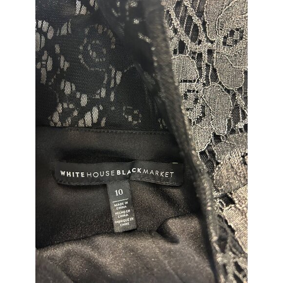 White House Black Market Lace Sleeveless Sheath Dress 10 Fits 8 - Picture 7 of 7